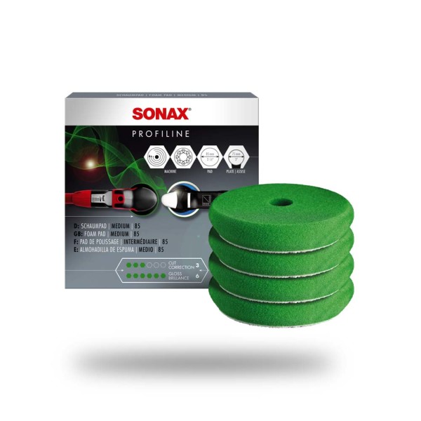 Sonax Polierpad 4er Set 85mm Finish, Medium